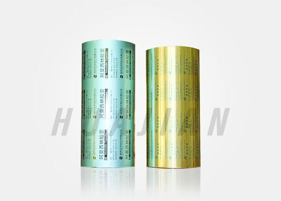 Rolo farmacêutico da folha de alumínio do ouro dos comprimidos 750mm das tabuletas da cápsula