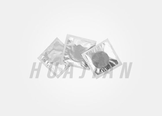 Folha de empacotamento lubrificada do preservativo com silicone