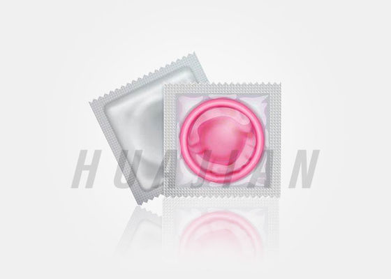 Folha de empacotamento lubrificada do preservativo com silicone